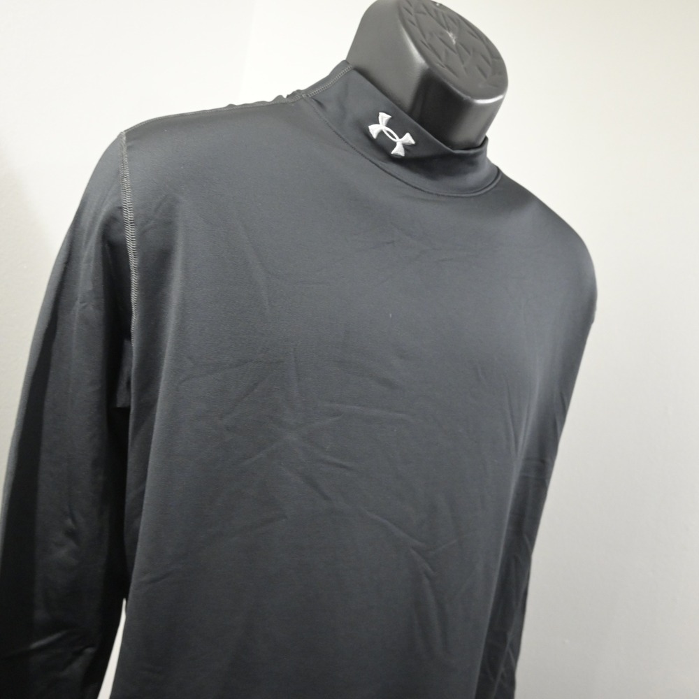 Under Armour ColdGear Mock Neck Base Layer Mens 3XL Fitted Black USA MADE
